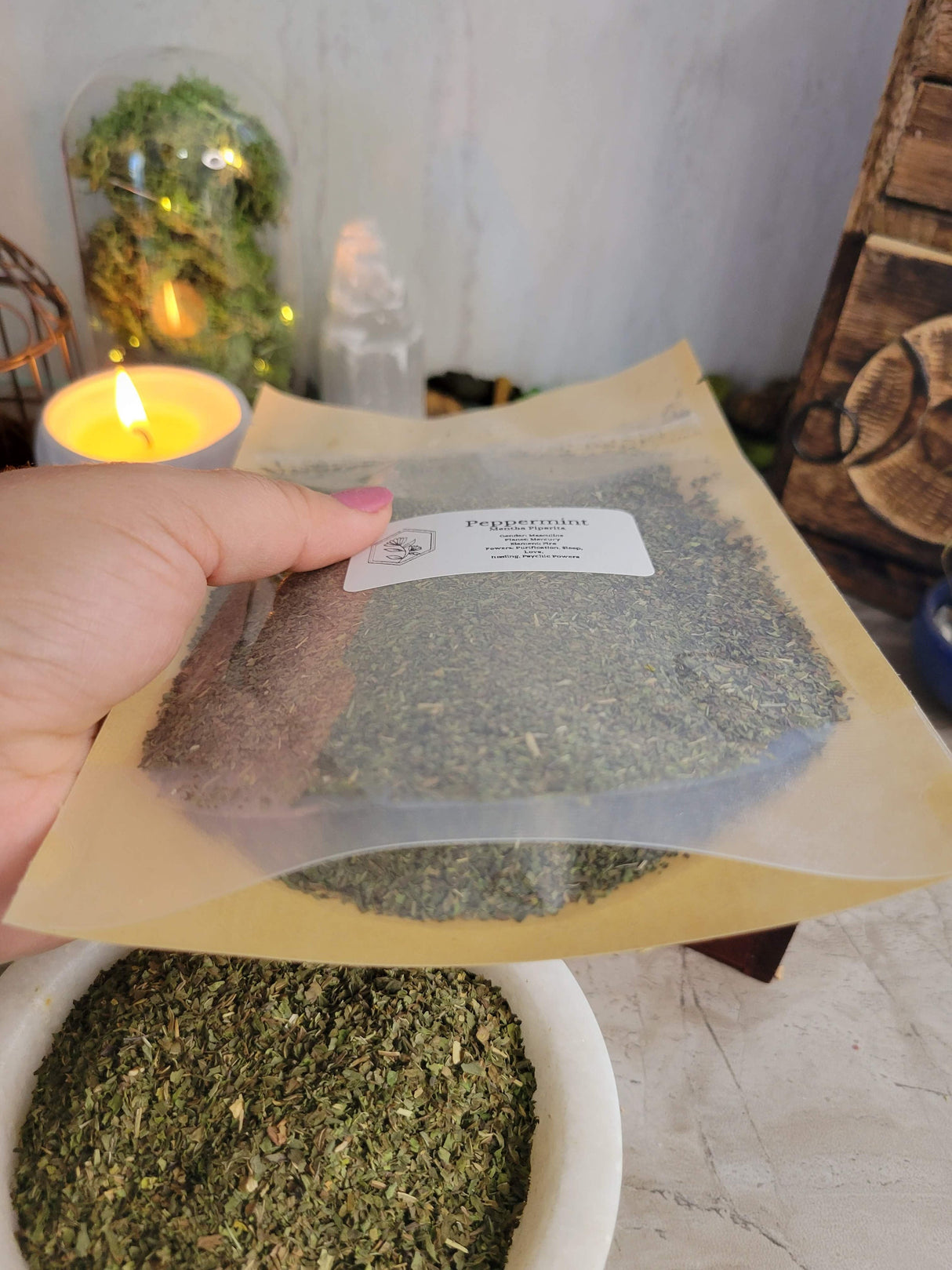 Peppermint, cut & sifted 1oz, decoration herbs, magical herbs