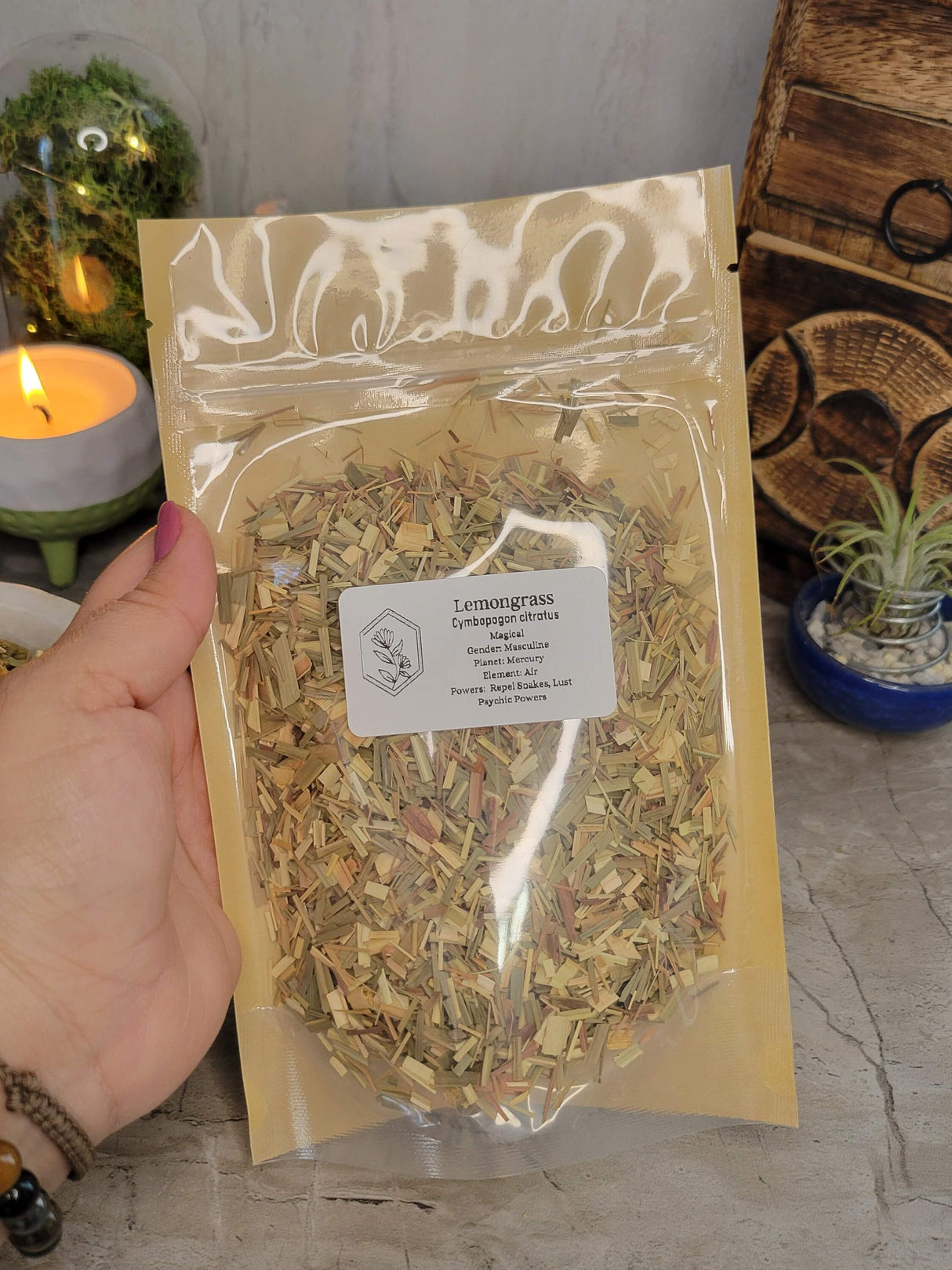 Lemongrass, cut & sifted 1oz, decoration herbs, magical herbs