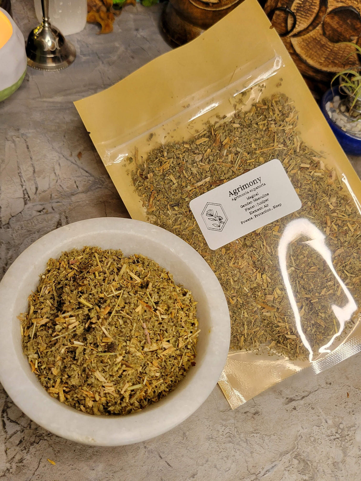 Agrimony Cut & Sifted Herbs: Magical Candle Dressing, Spell Bottles
