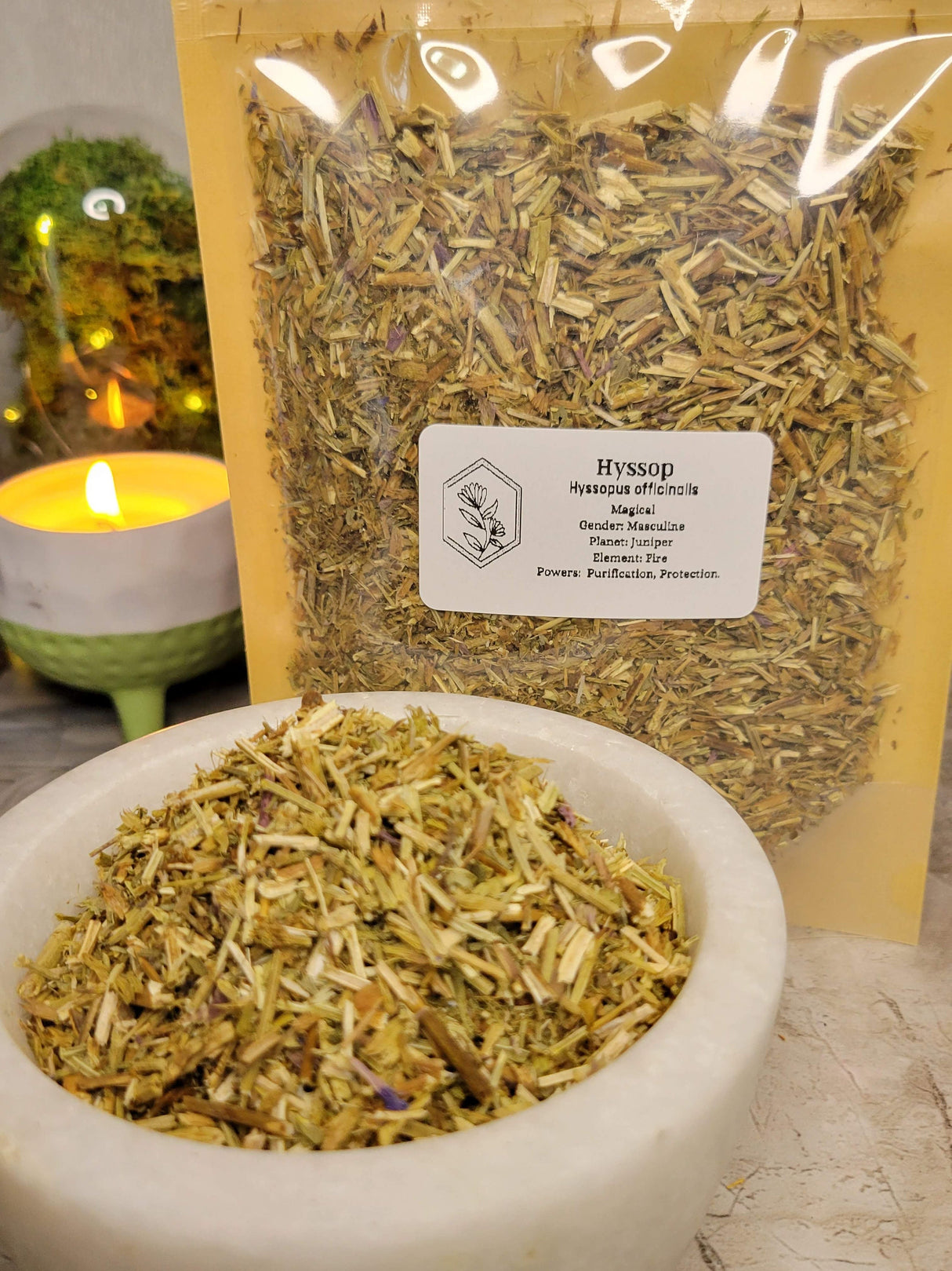 Hyssop, cut & sifted 1oz decoration herbs, magical herbs