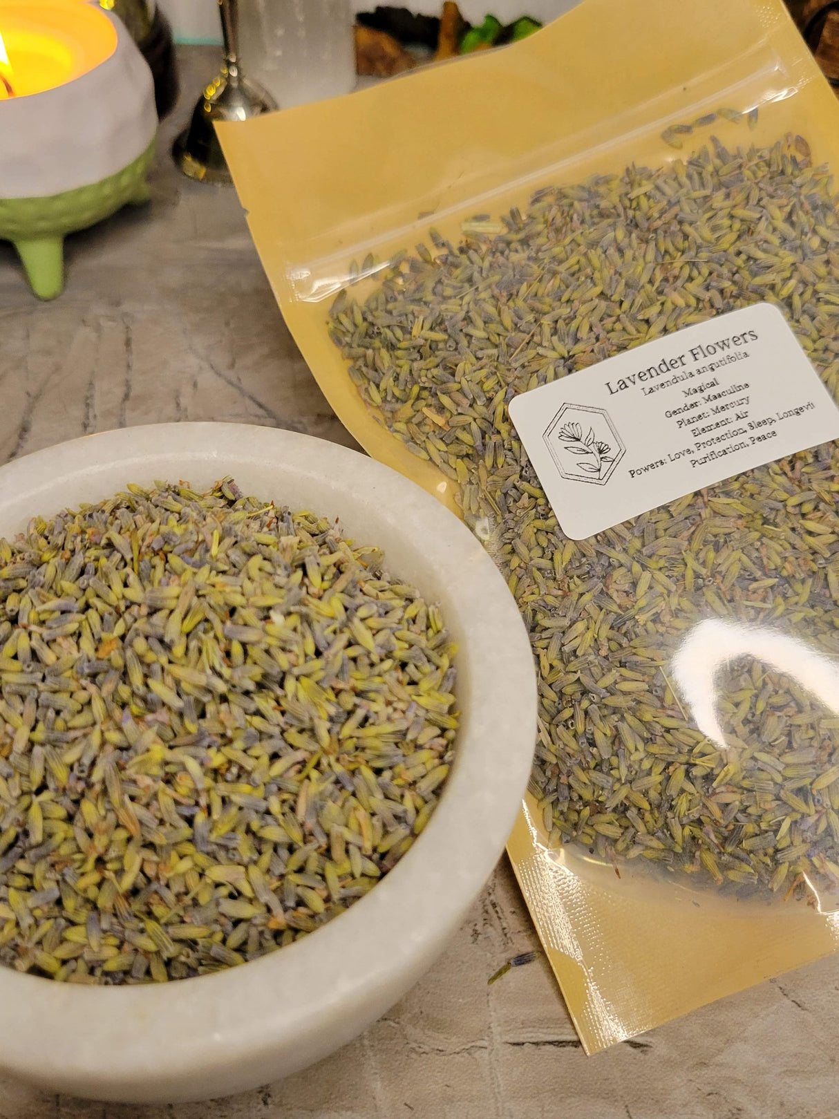 Dried Lavender Flowers 1oz: Magical Herbs for Protection, Love, Purification