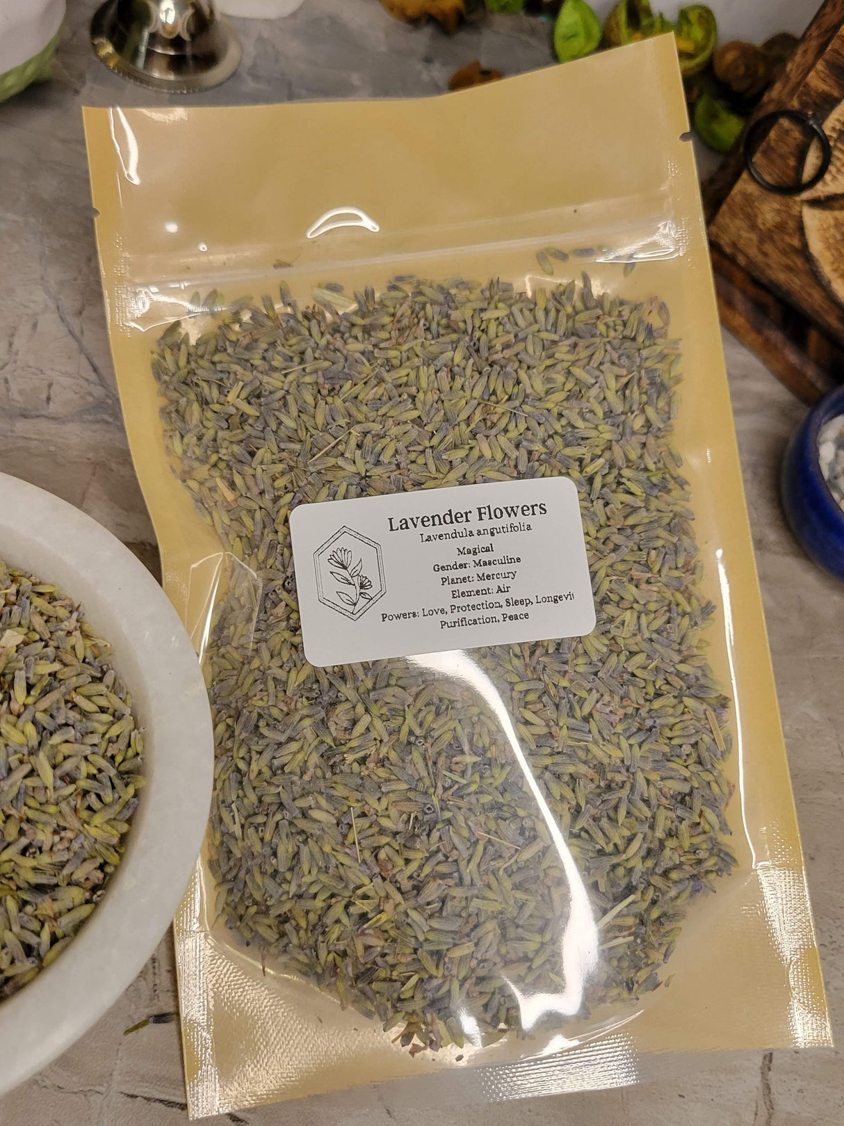 Dried Lavender Flowers 1oz: Magical Herbs for Protection, Love, Purification