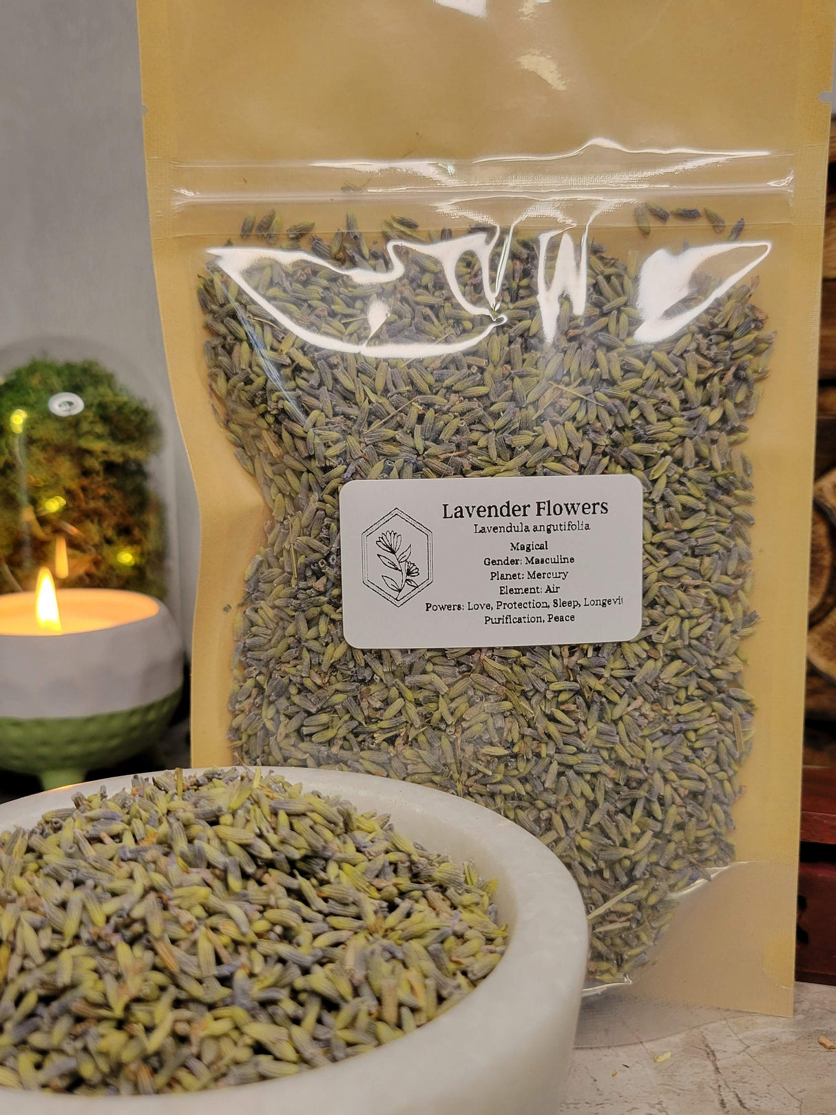 Dried Lavender Flowers 1oz: Magical Herbs for Protection, Love, Purification