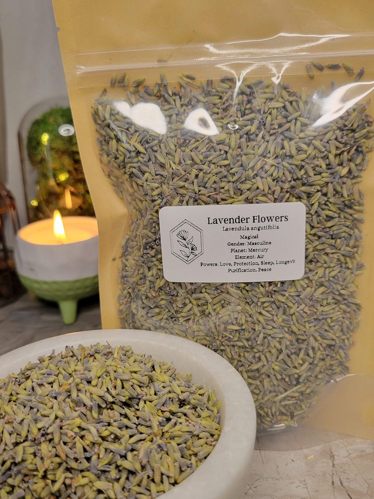 Dried Lavender Flowers 1oz: Magical Herbs for Protection, Love, Purification