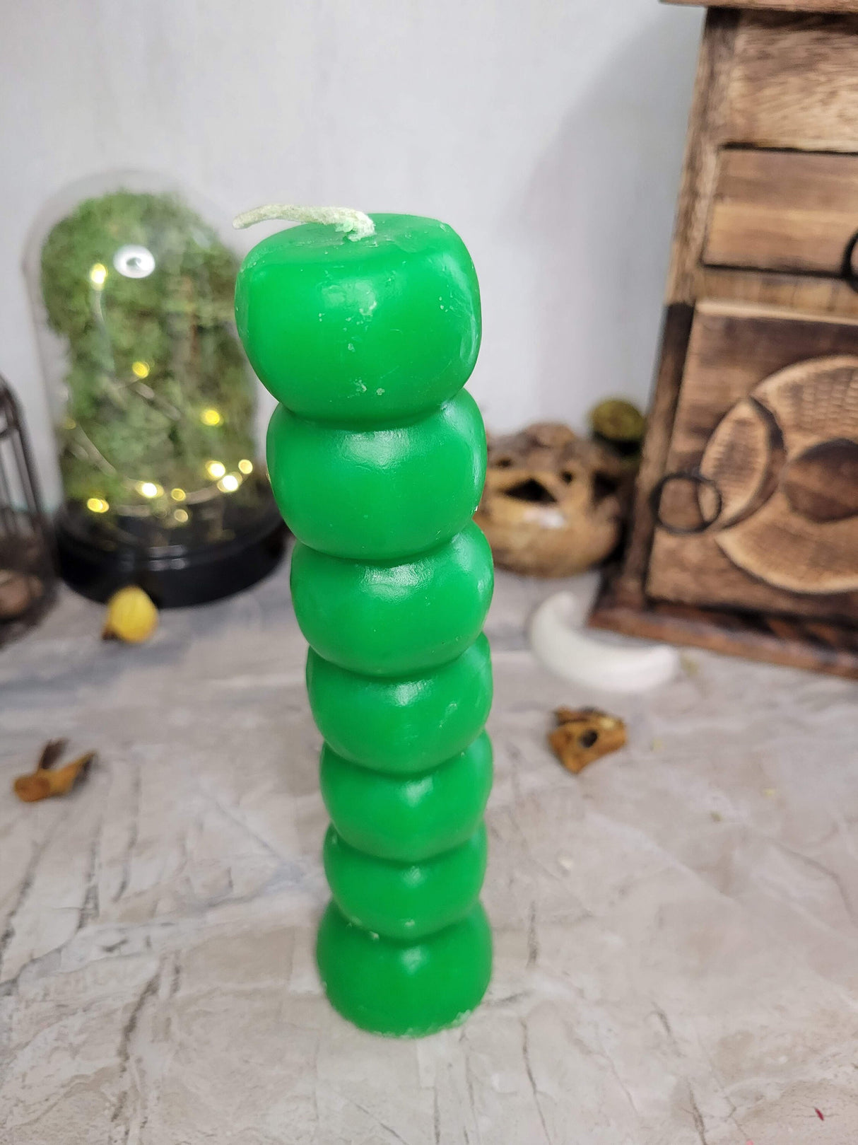 7 Knob Wishing Candle: Colorful Pillar Candle for Spells & Rituals Handmade