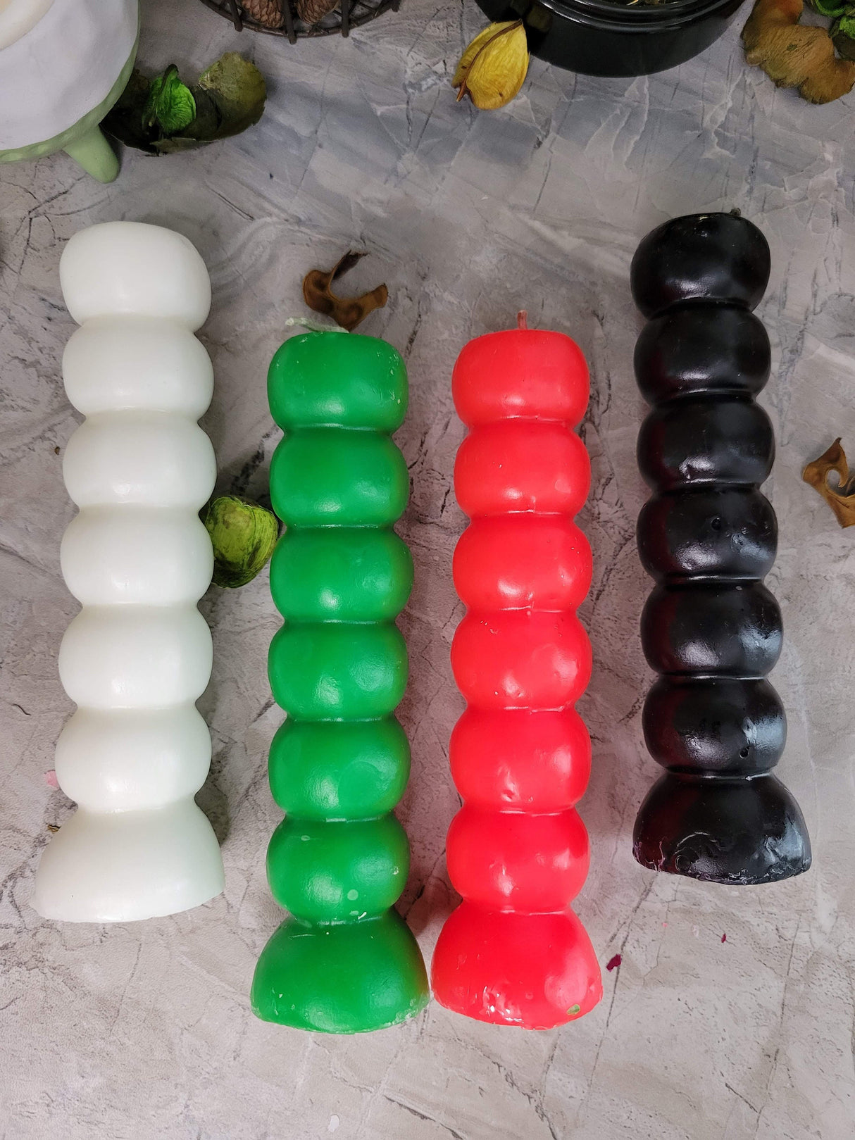 7 Knob Wishing Candle: Colorful Pillar Candle for Spells & Rituals Handmade