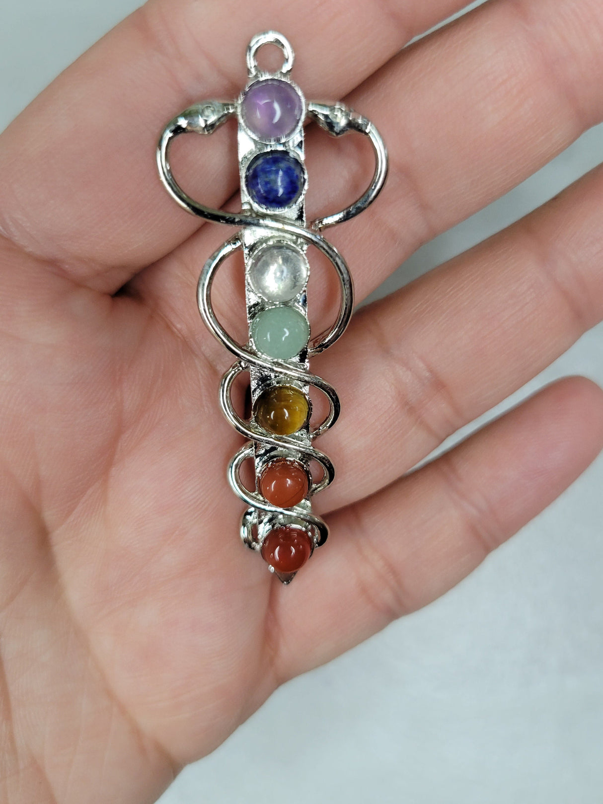 Snake chakra pendant , Reiki , Snake pendant