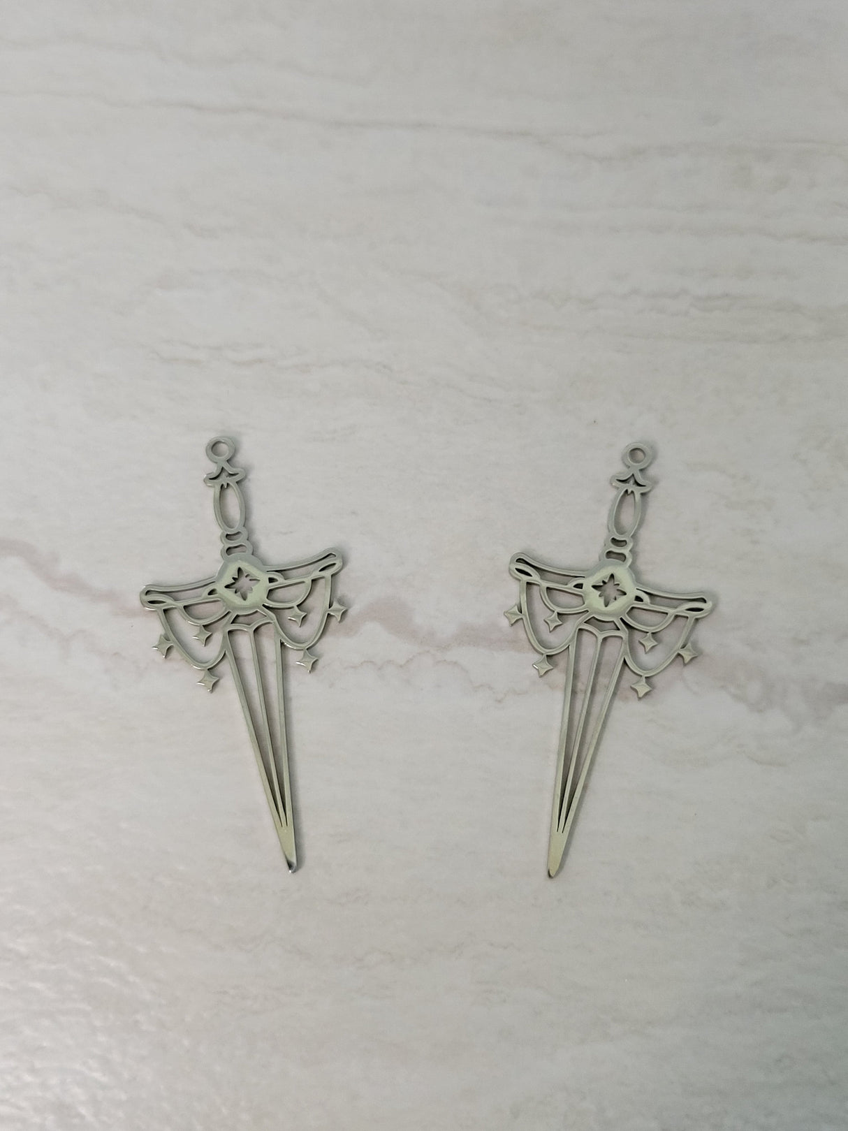 Sword silver color charm , sword pendants witchy charms