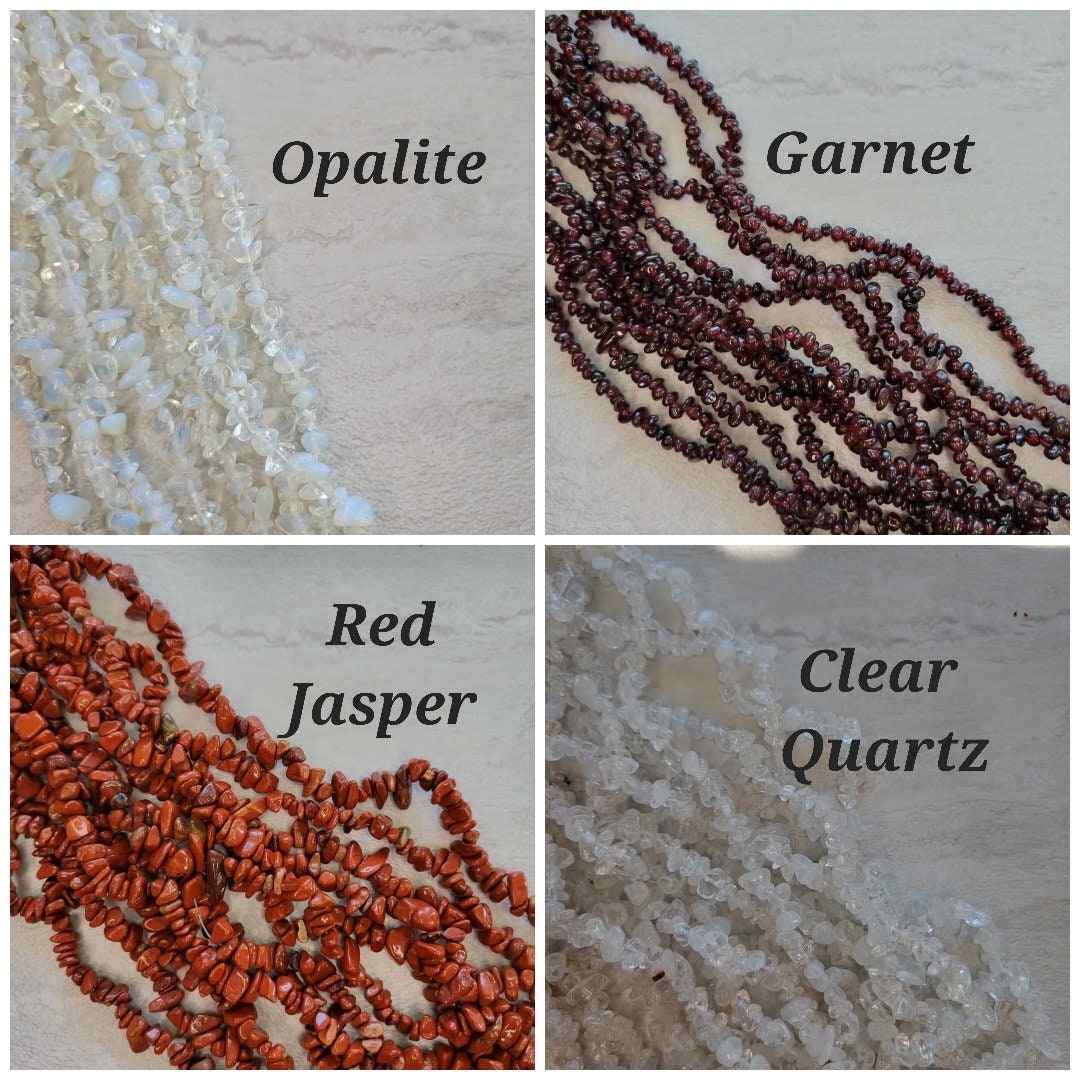 Gemstone Chip Bead Strand: Natural Crystal Necklace Jewelry Making
