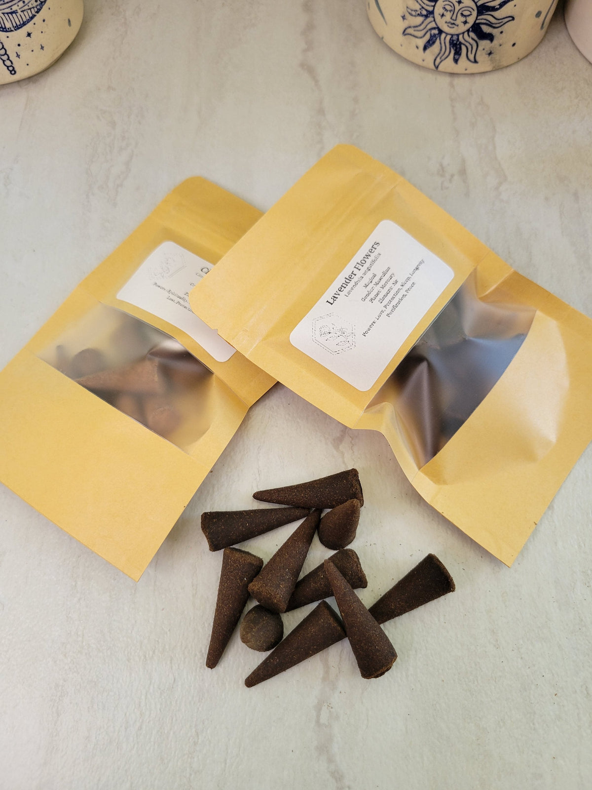 Scented incense cones, incense cone pack