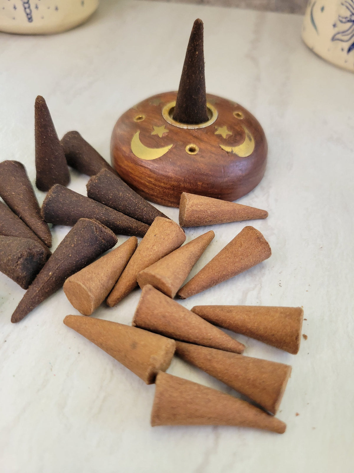 Scented incense cones, incense cone pack