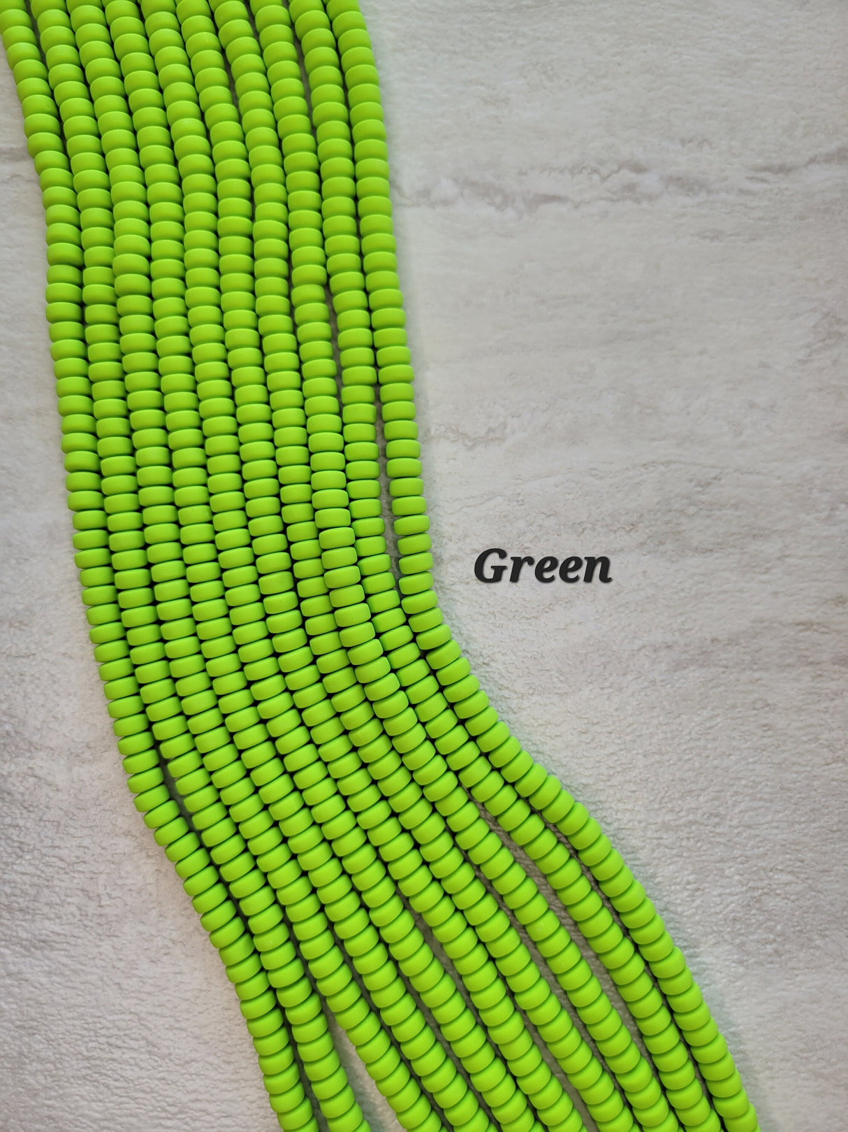 Handmade polymer clay beads strands, jewelry crafts supplies, flat round