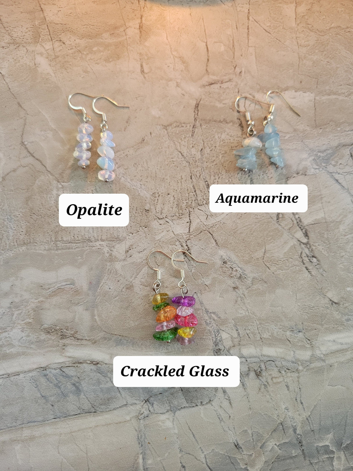 Bohemian Crystal Drop Earrings: Stacked Gemstone Dangle Jewelry