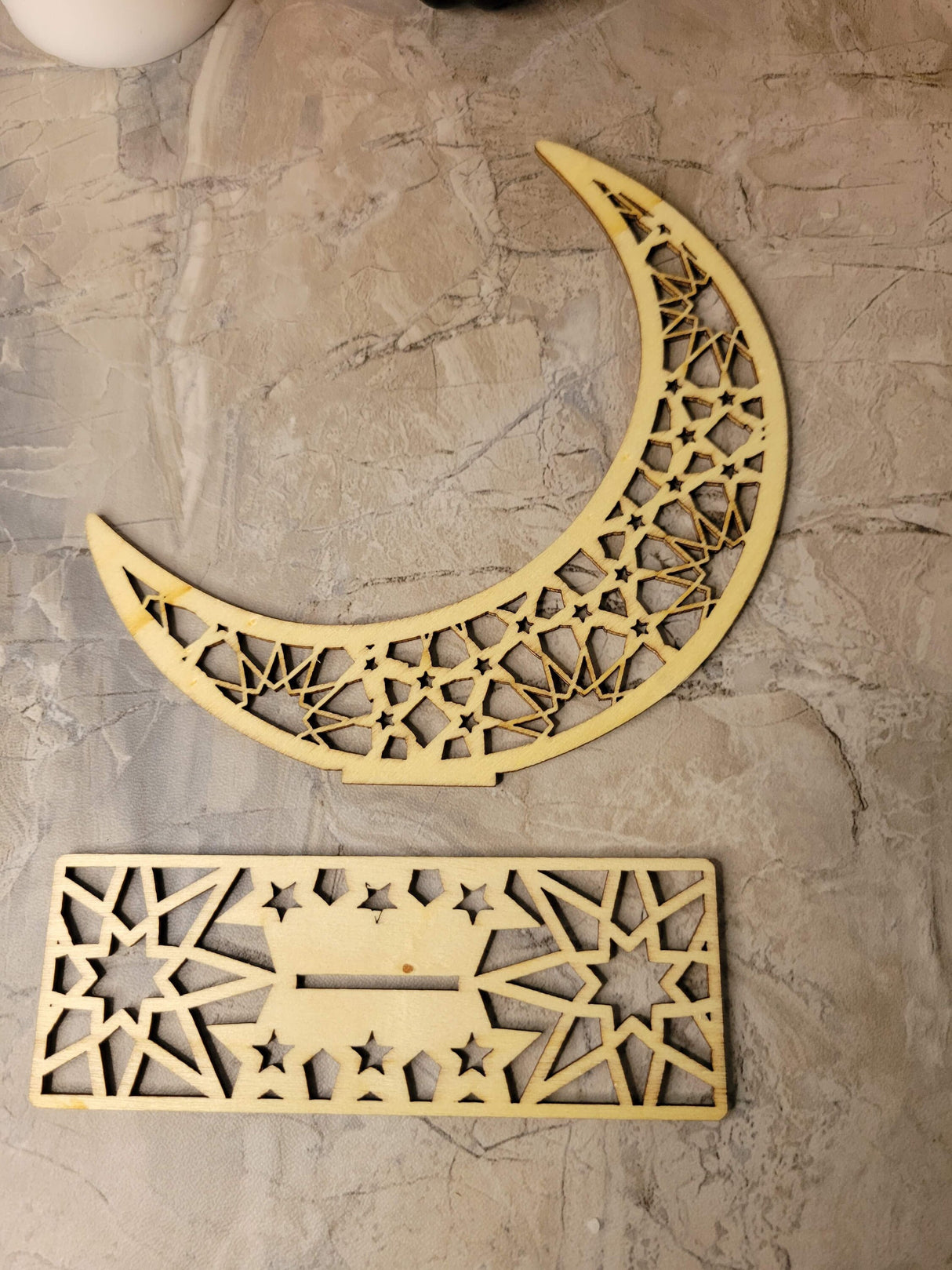 Handmade Wooden Moon Ornament: Witchy Tabletop Decor