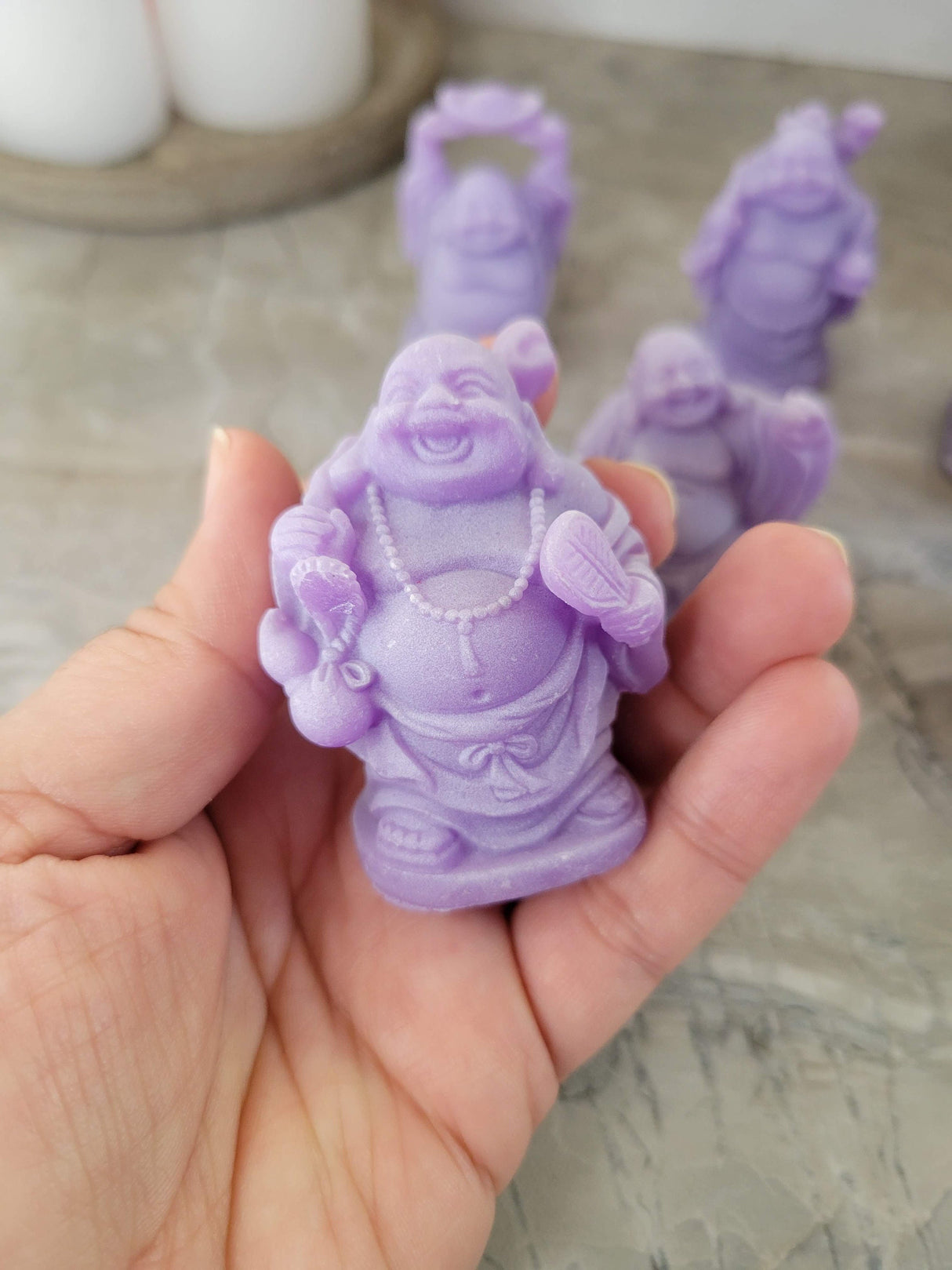 Laughing Buddha Figurines: Lucky Home Decor Altar Set of 6