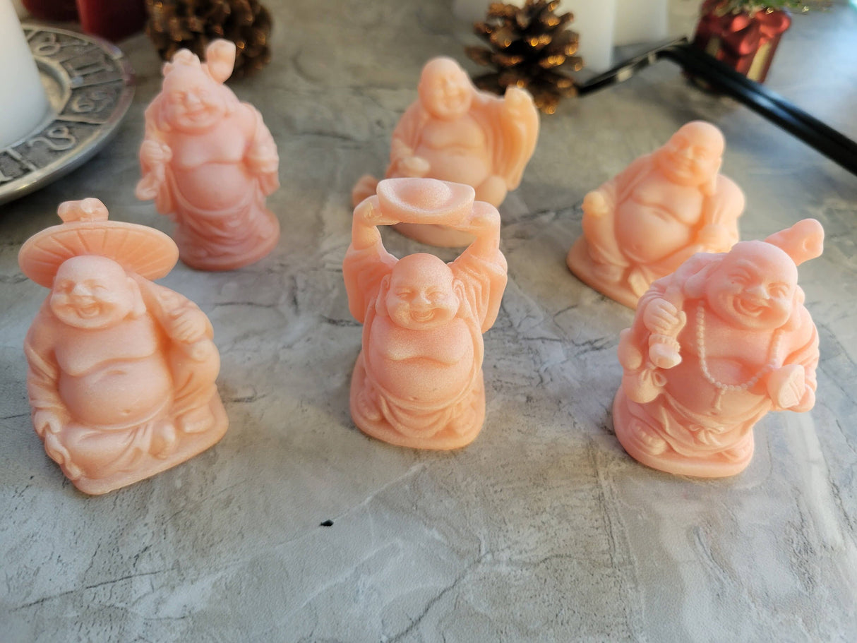 Laughing Buddha Figurines: Lucky Home Decor Altar Set of 6
