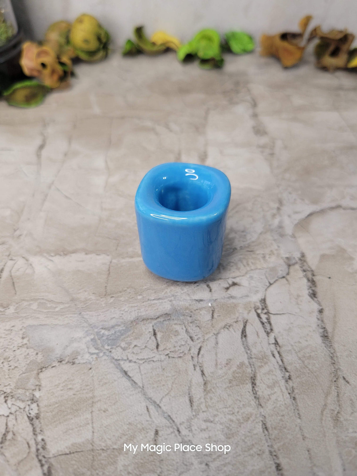 Mini Ceramic Chime Candle Holder: Altar Decor, Multiple Colors