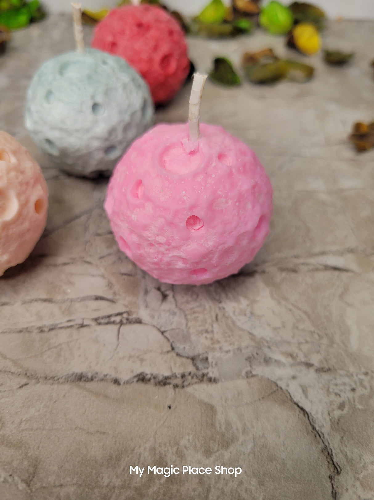 Handmade Soy Wax Moon Candle: Scented Small Candle (2 oz)