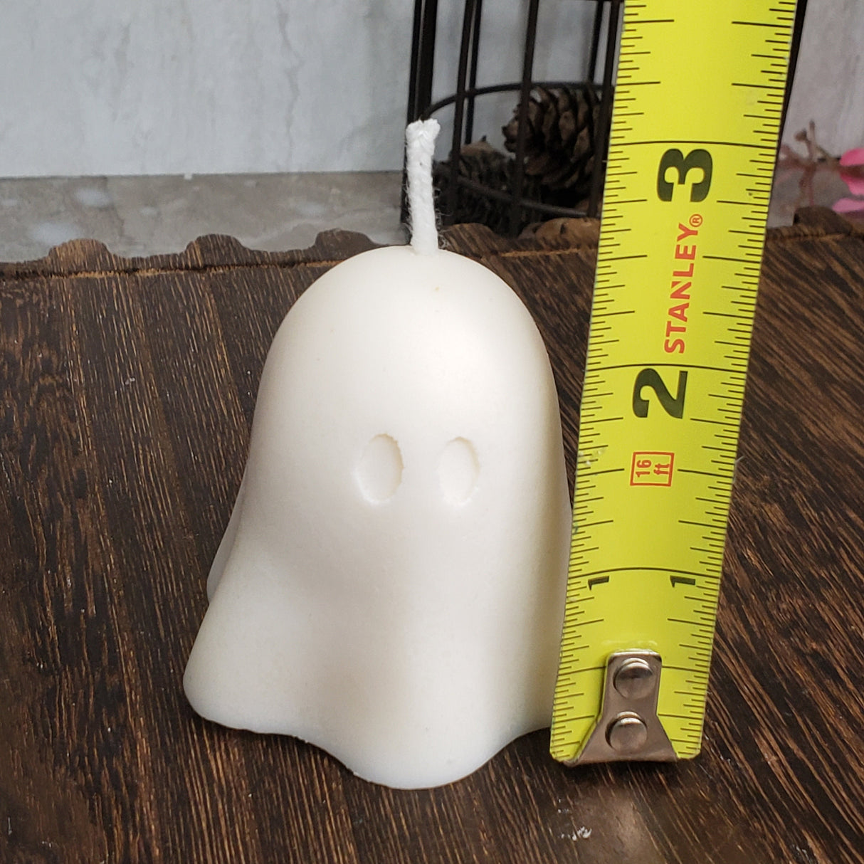 Handmade Soy Wax Ghost Candle: Halloween Scented Candle