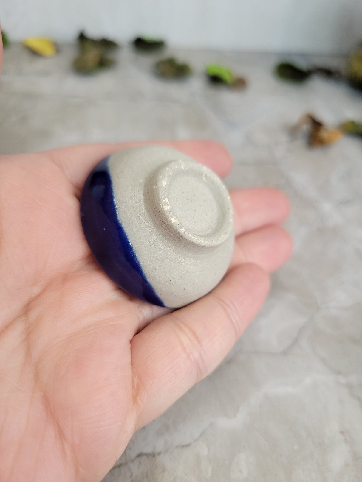Handmade Ceramic Incense Cone Holder: Small Stoneware Dish