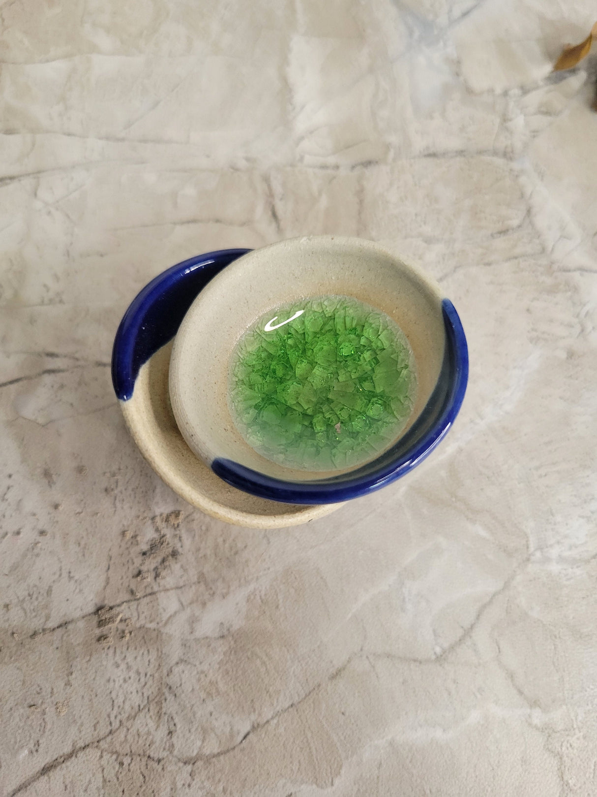 Handmade Ceramic Incense Cone Holder: Small Stoneware Dish