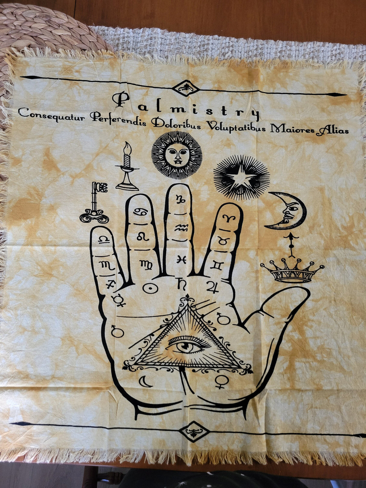 Altar Tarot Cloth Palmistry, Witch Cloth Palmistry Handmade