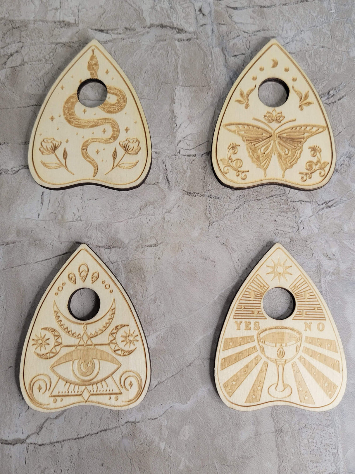 Witchy Planchette Sphere Holder: Crystal Ball Altar Decoration