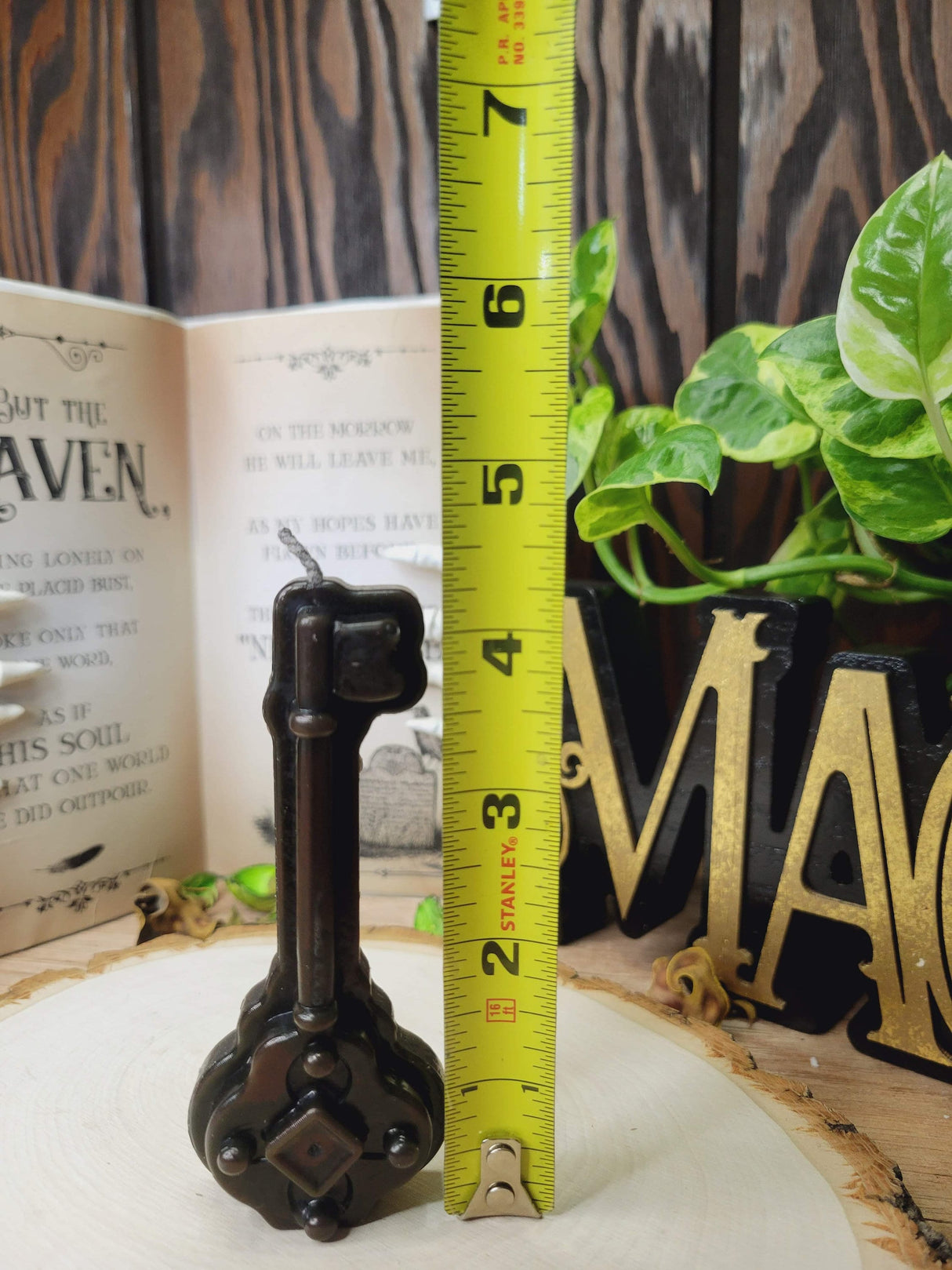 Black Key Candle: Small Figurine Candle for Spells