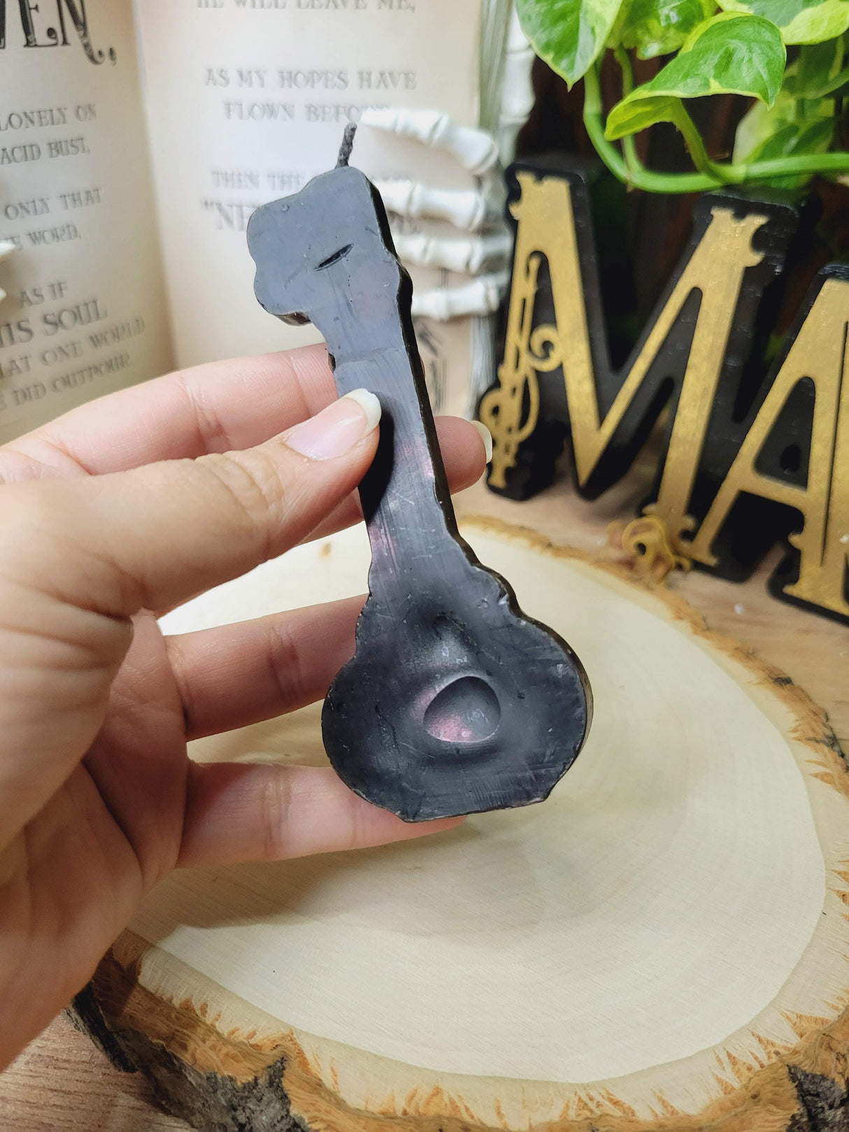 Black Key Candle: Small Figurine Candle for Spells