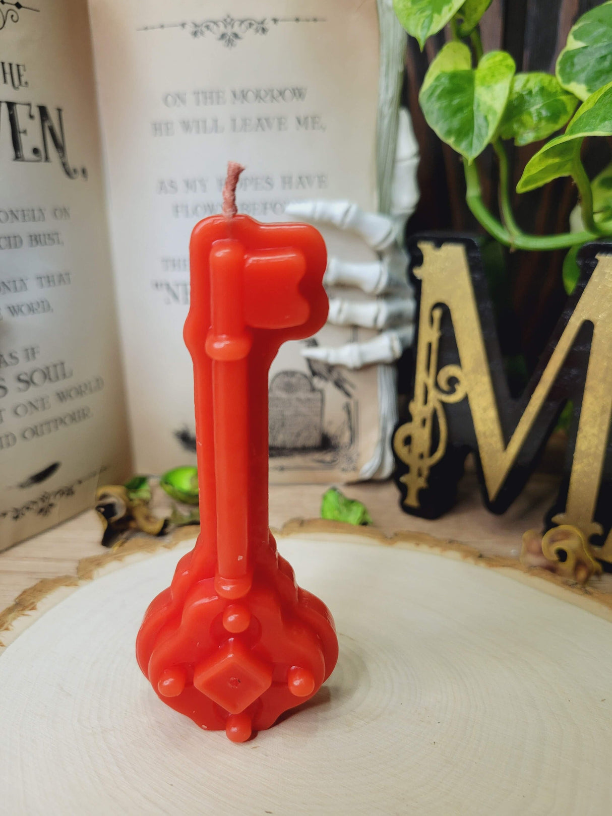 Black Key Candle: Small Figurine Candle for Spells