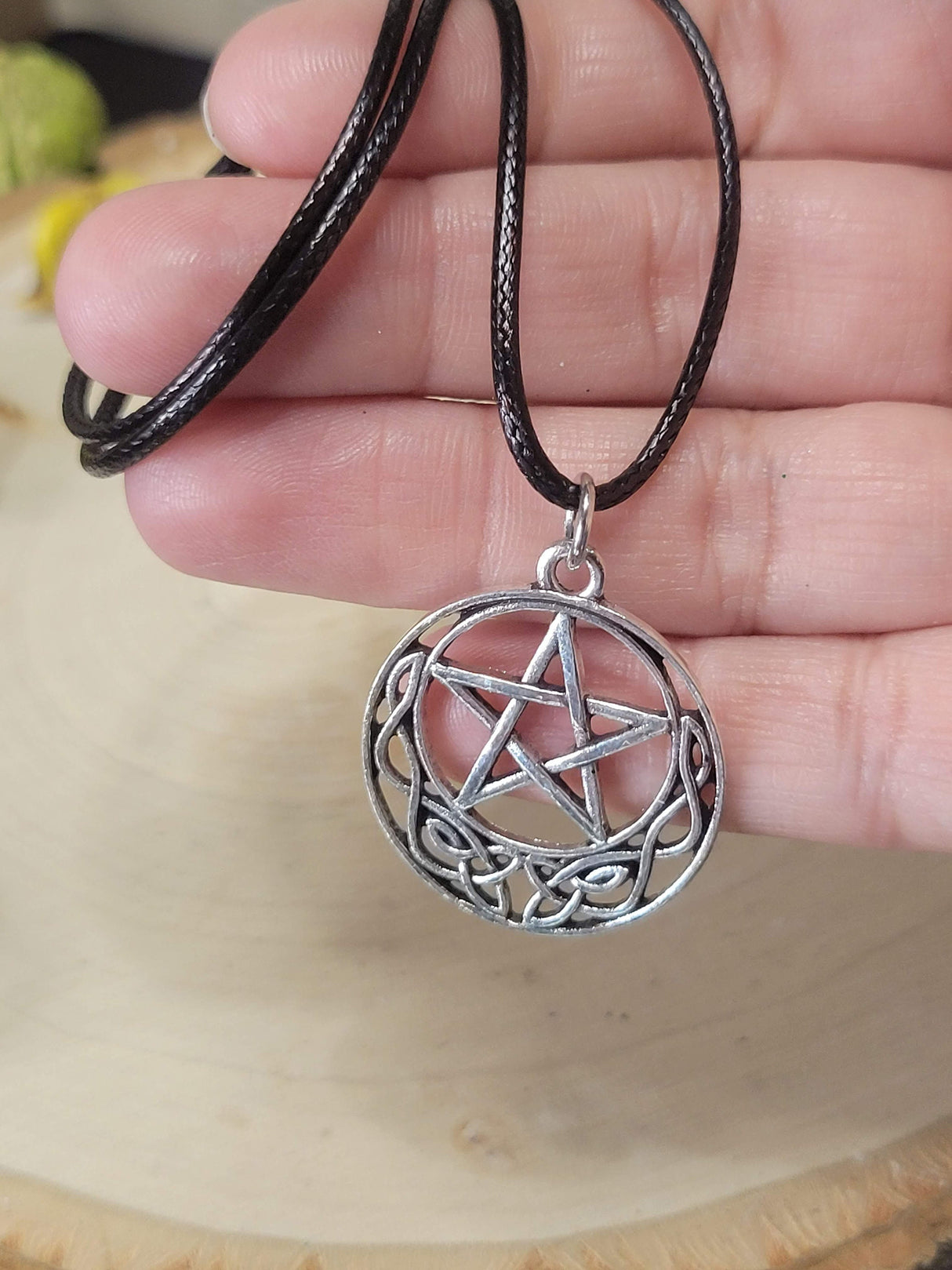 Witches Knot Pentagram Necklace: Protection Charm