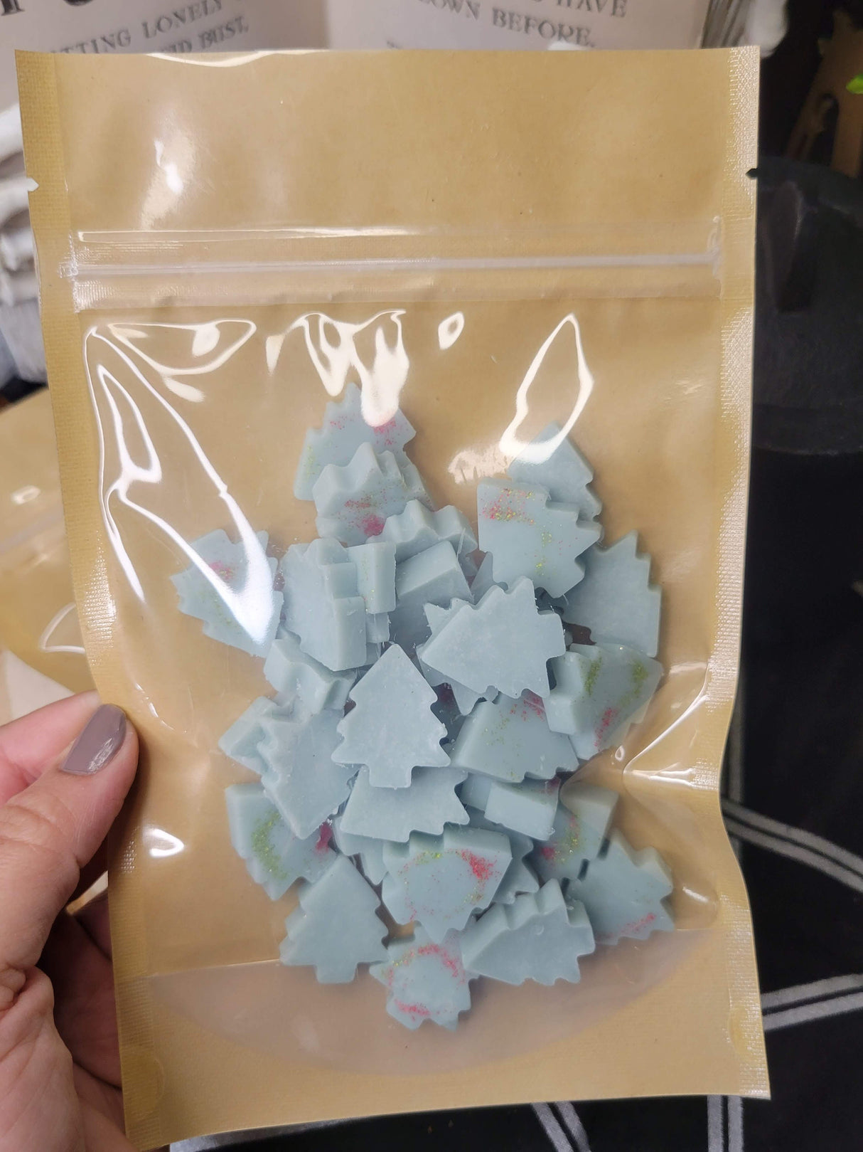 Christmas Tree Wax Melts: Winter Woods Scent, Handmade Soy Wax