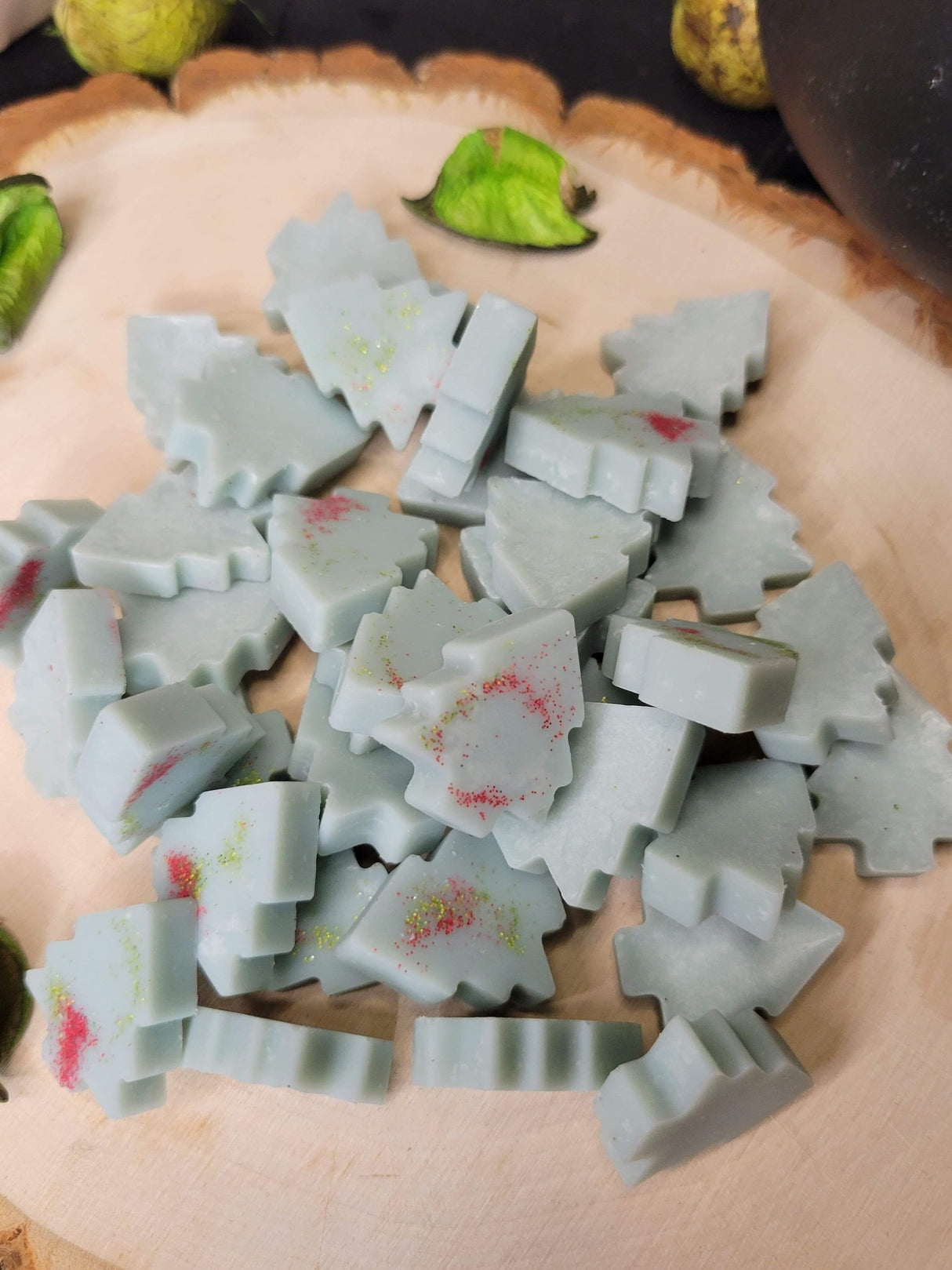 Christmas Tree Wax Melts: Winter Woods Scent, Handmade Soy Wax