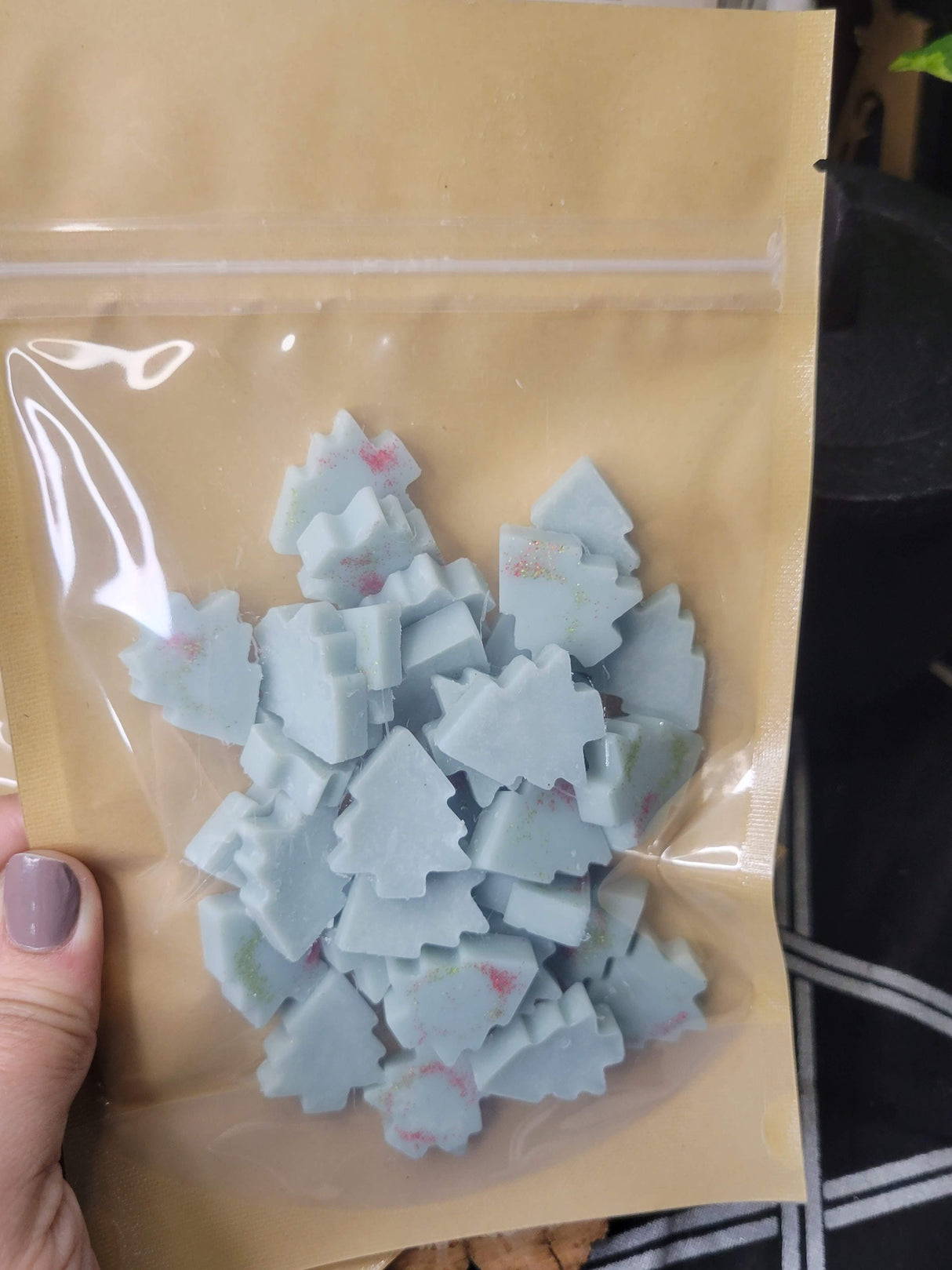Christmas Tree Wax Melts: Winter Woods Scent, Handmade Soy Wax
