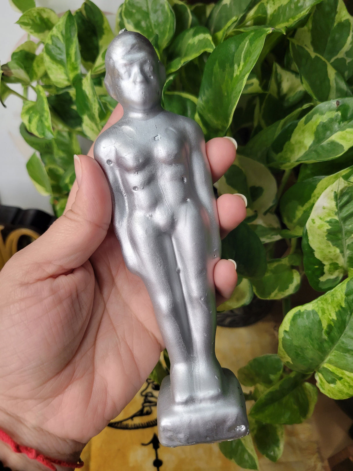 Gold Lady and Silver Man Figurine Candle: Ritual Spell Candle