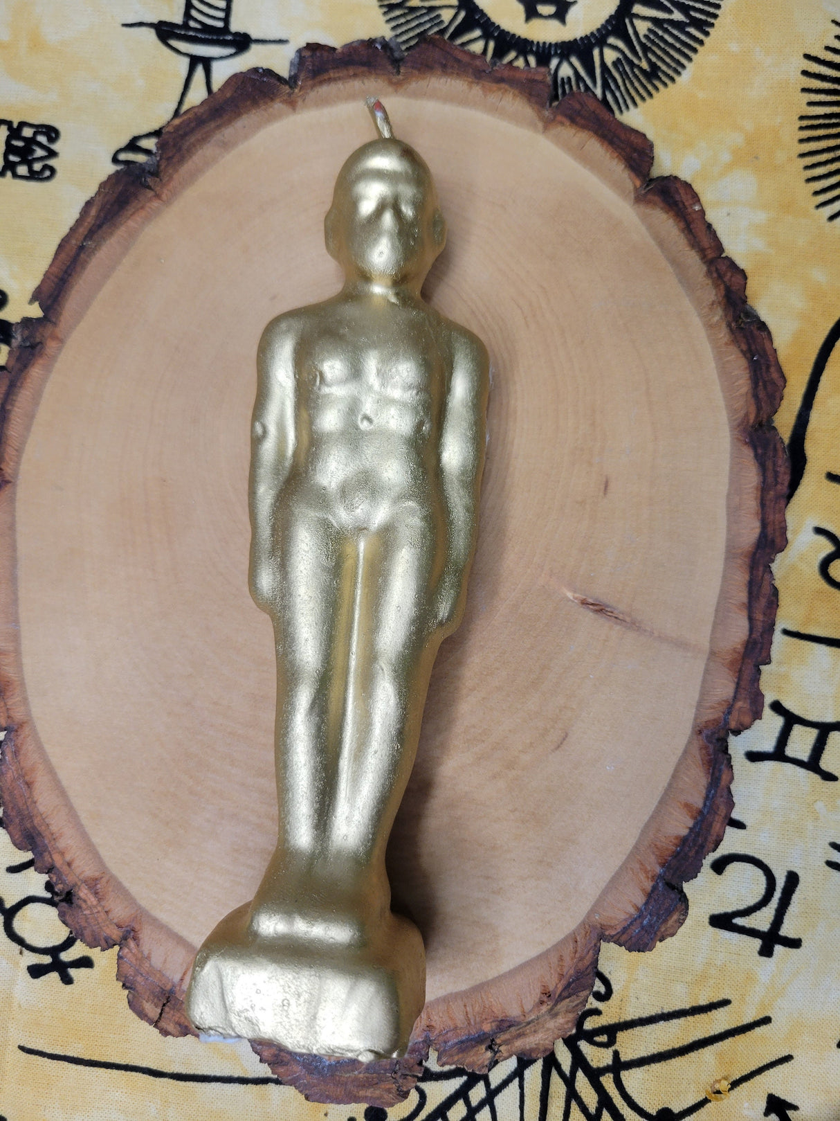 Gold Lady and Silver Man Figurine Candle: Ritual Spell Candle