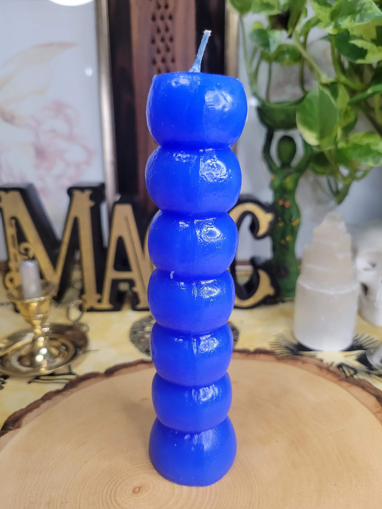 7 Knob Wishing Candle: Colorful Pillar Candle for Spells & Rituals