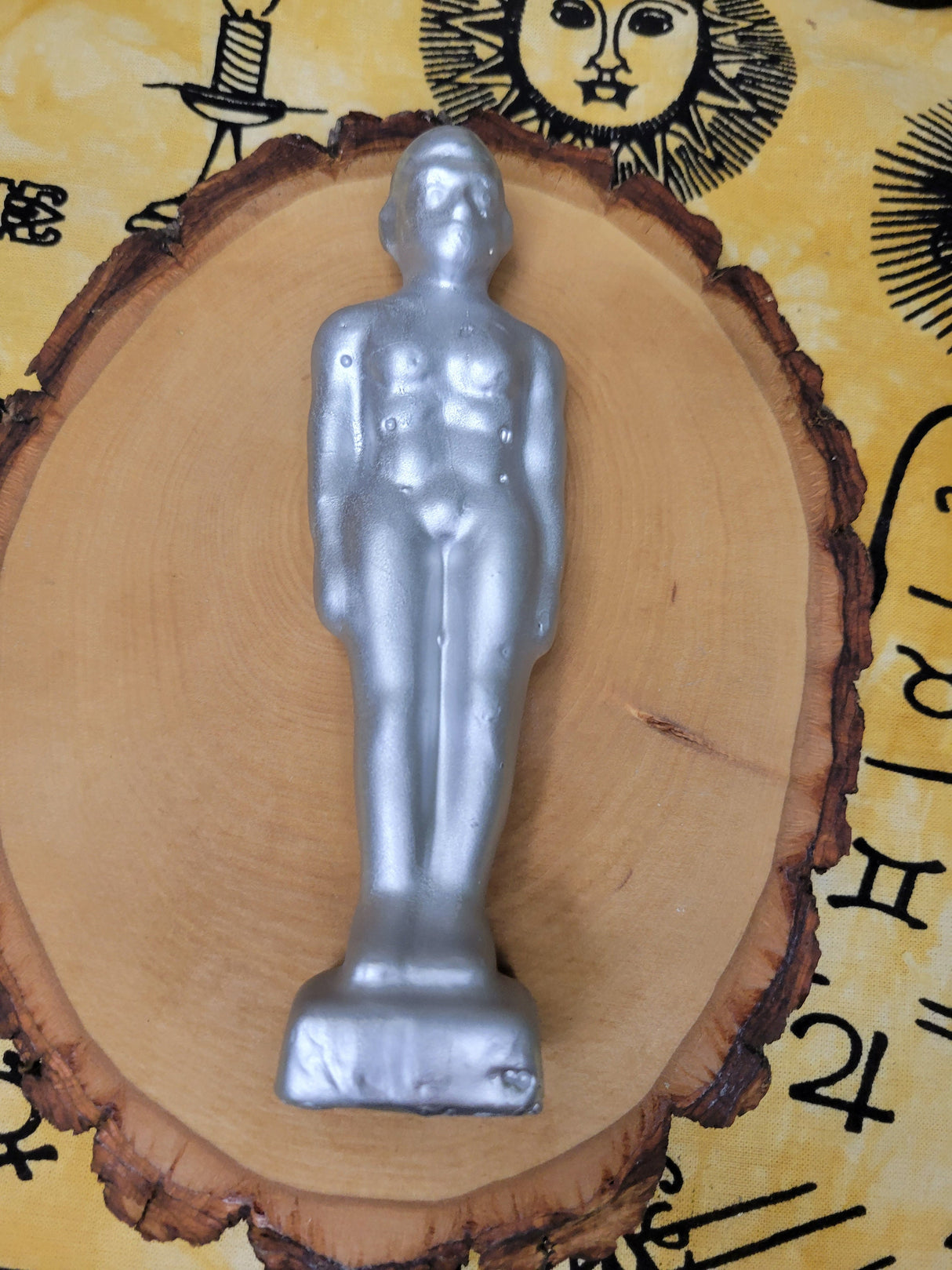 Gold Lady and Silver Man Figurine Candle: Ritual Spell Candle