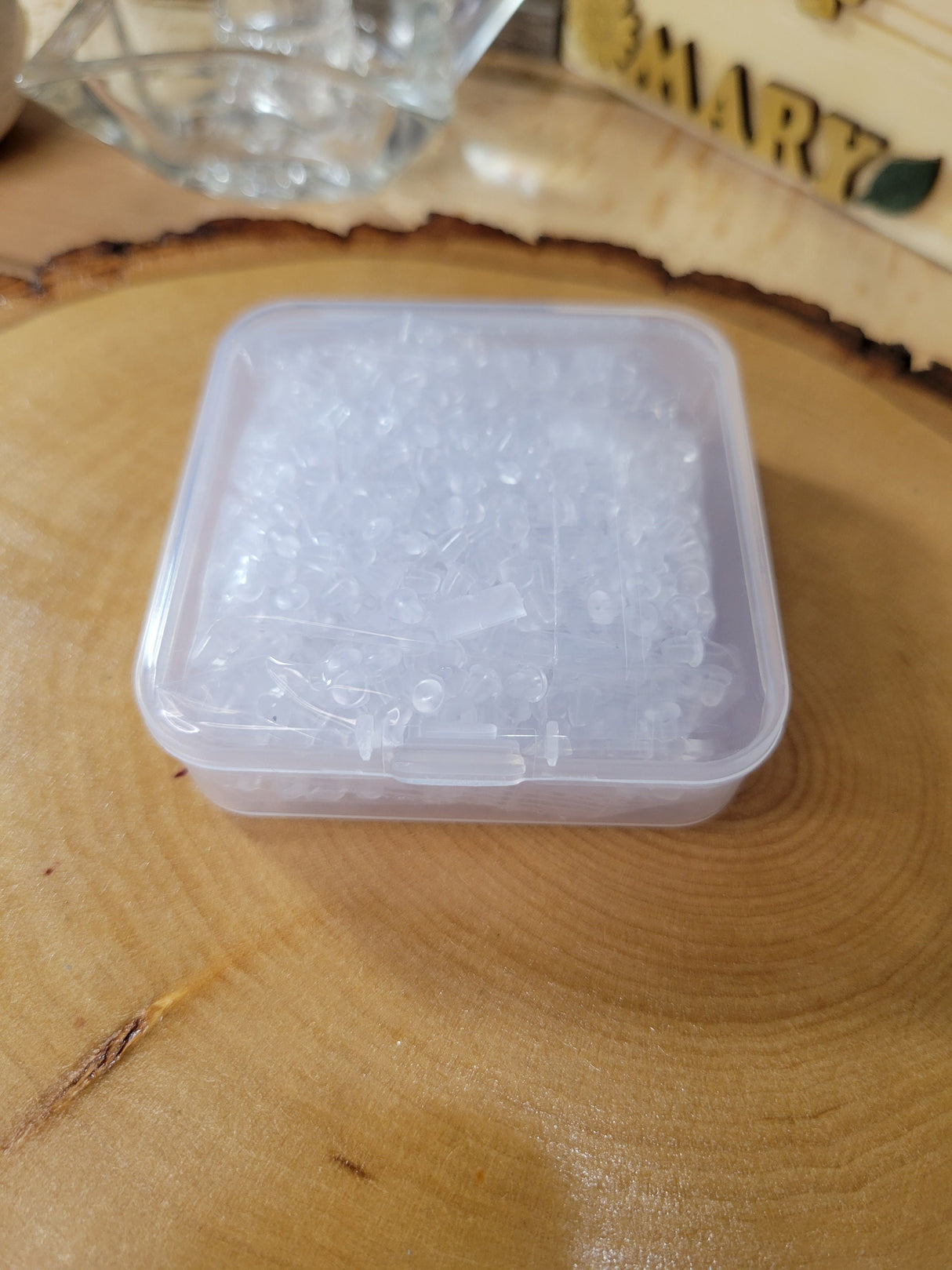 Clear Rubber Earring Backs: Bell Stopper, 1000pcs