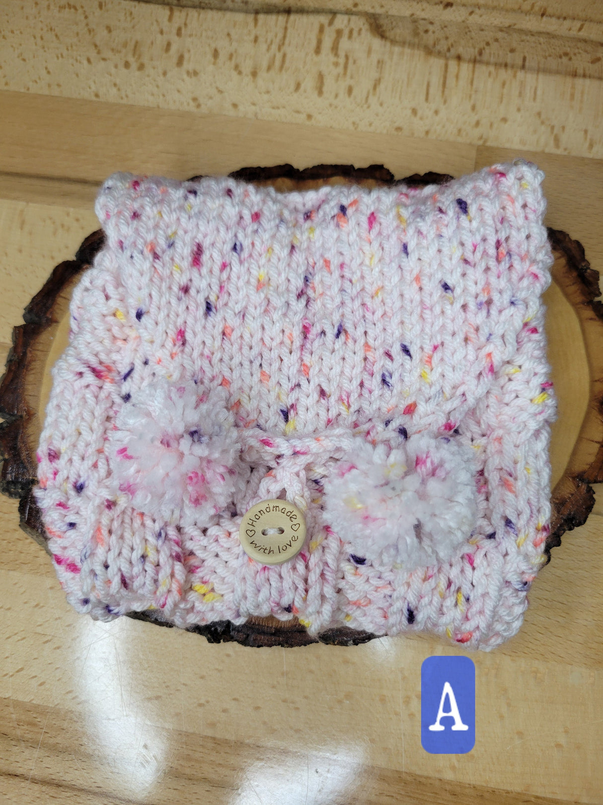 Handmade Knit Tarot Bag, Crystal Crochet Small Bag, Gift for Her