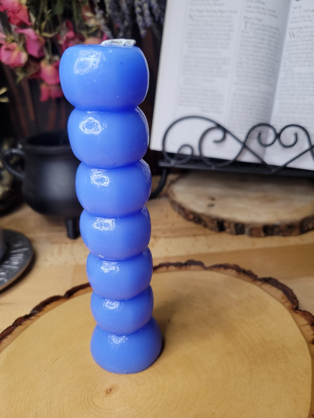 7 Knob Wishing Candle: Colorful Pillar Candle for Spells & Rituals Handmade