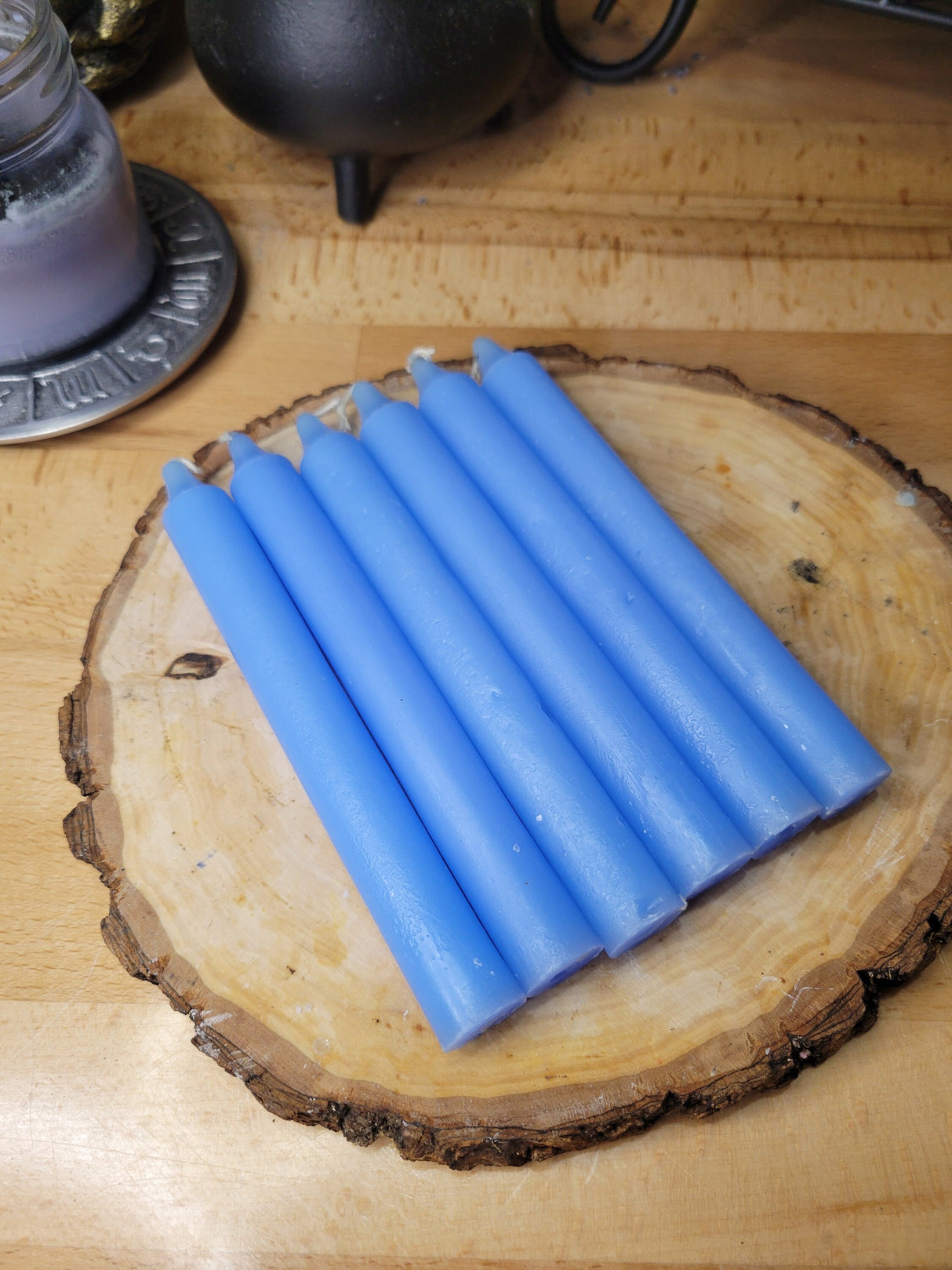Light Blue Taper Candles - 6-Inch Elegant Candle Set