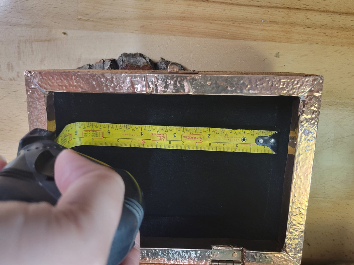 Witch Triple Moon Goddess Carved Metal over Wood Box Handcrafted Tarot Box Altar Box Gift for Her