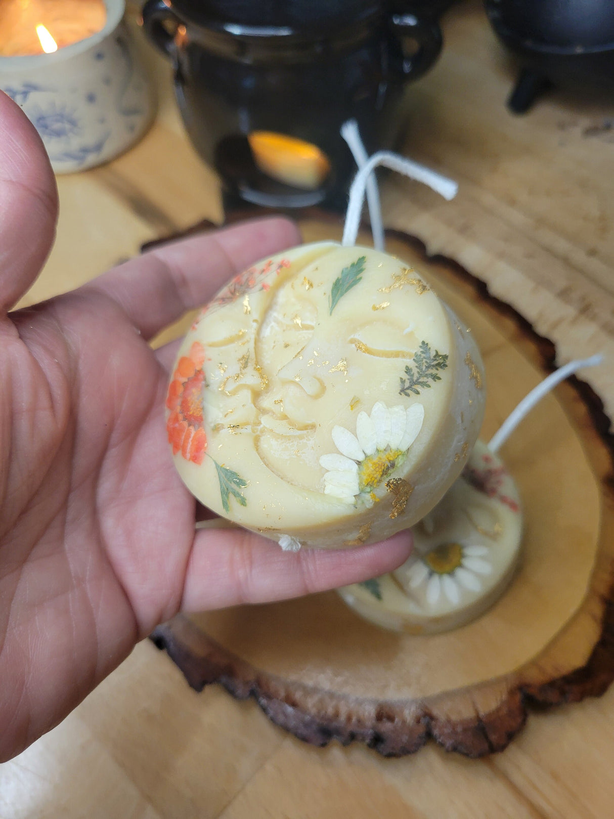 Nag Champa Moon and Sun Romance Candle Gift Candle Flower Moon and Sun Candle for Her Gift for Mom