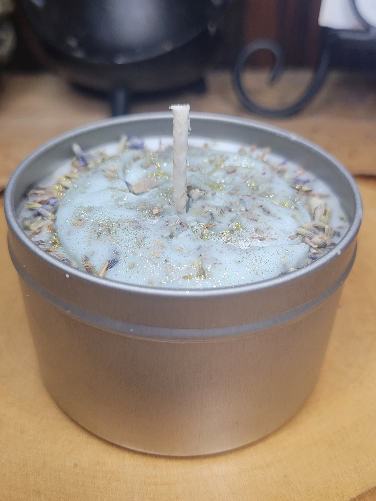 Soy Wax Moon Candle: Handmade Scented Flower Candle