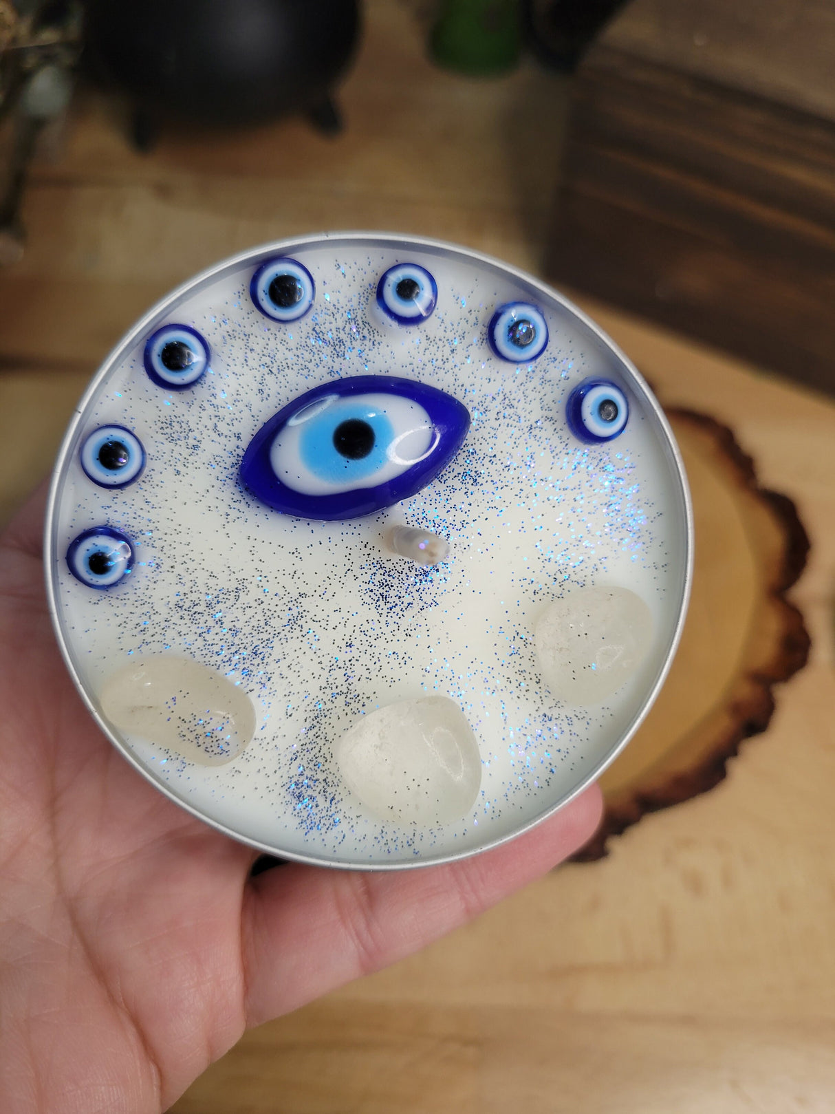 Evil Eye Candle Protection Candle Ritual Candle Evil Eye Protection Soy Candle Witch handmade Candle