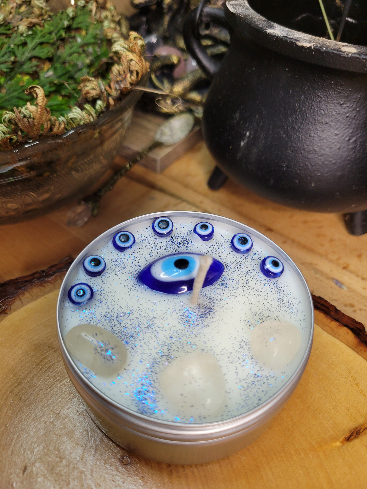 Evil Eye Candle Protection Candle Ritual Candle Evil Eye Protection Soy Candle Witch handmade Candle
