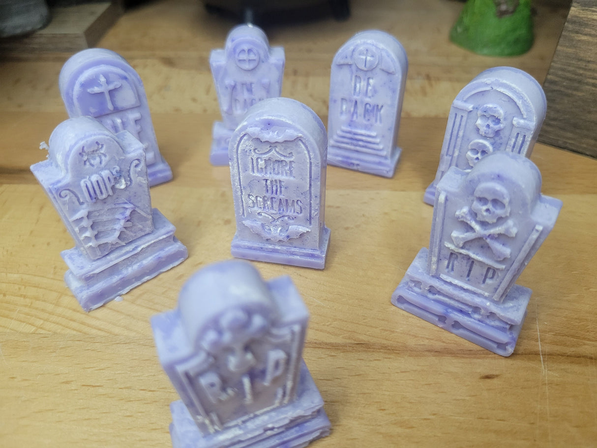 Gravestone Wax Melts Handmade Halloween Wax Melts Scented Melts Graveyard Witchy Wax Melts