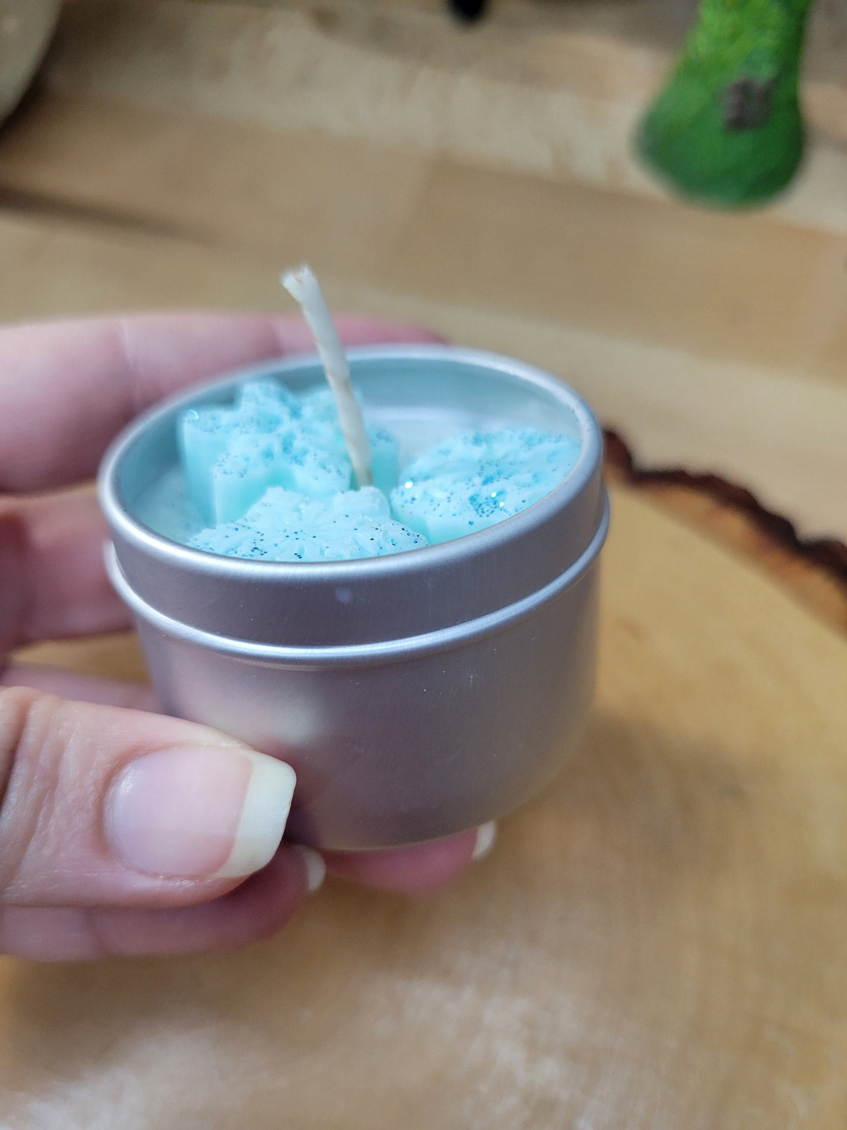 Christmas Mini Candle, Winter Tin Jar Small Candle Sample Soy Candle Hand-Poured Candle, Candle Gift