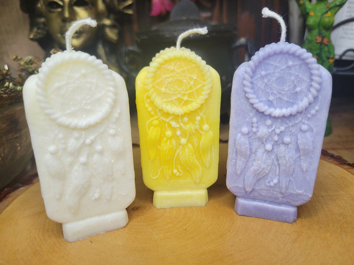 Dreamcatcher Pillar Candle: Hand-Poured Ritual Candle